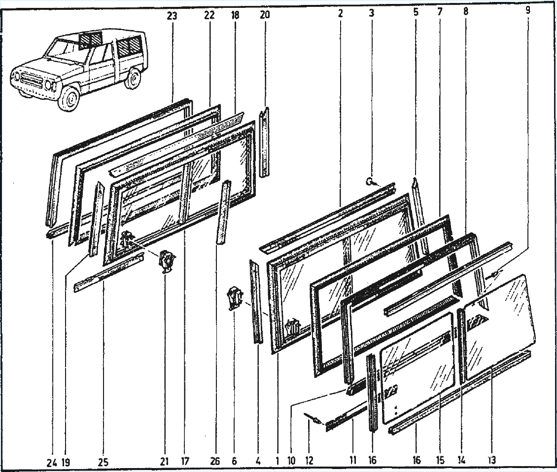 Vitres arrières Rodéo 5 5E
