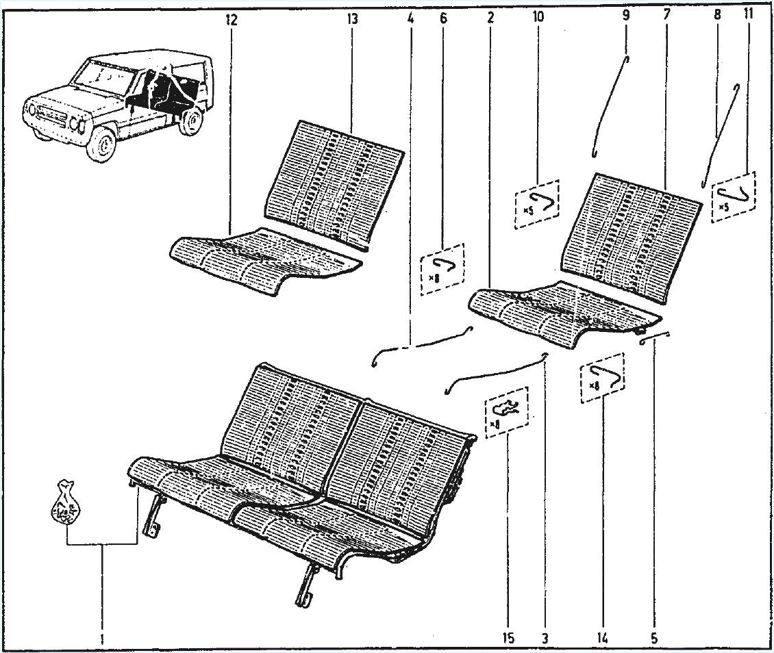 Habillage banquette arrière Rodeo 5