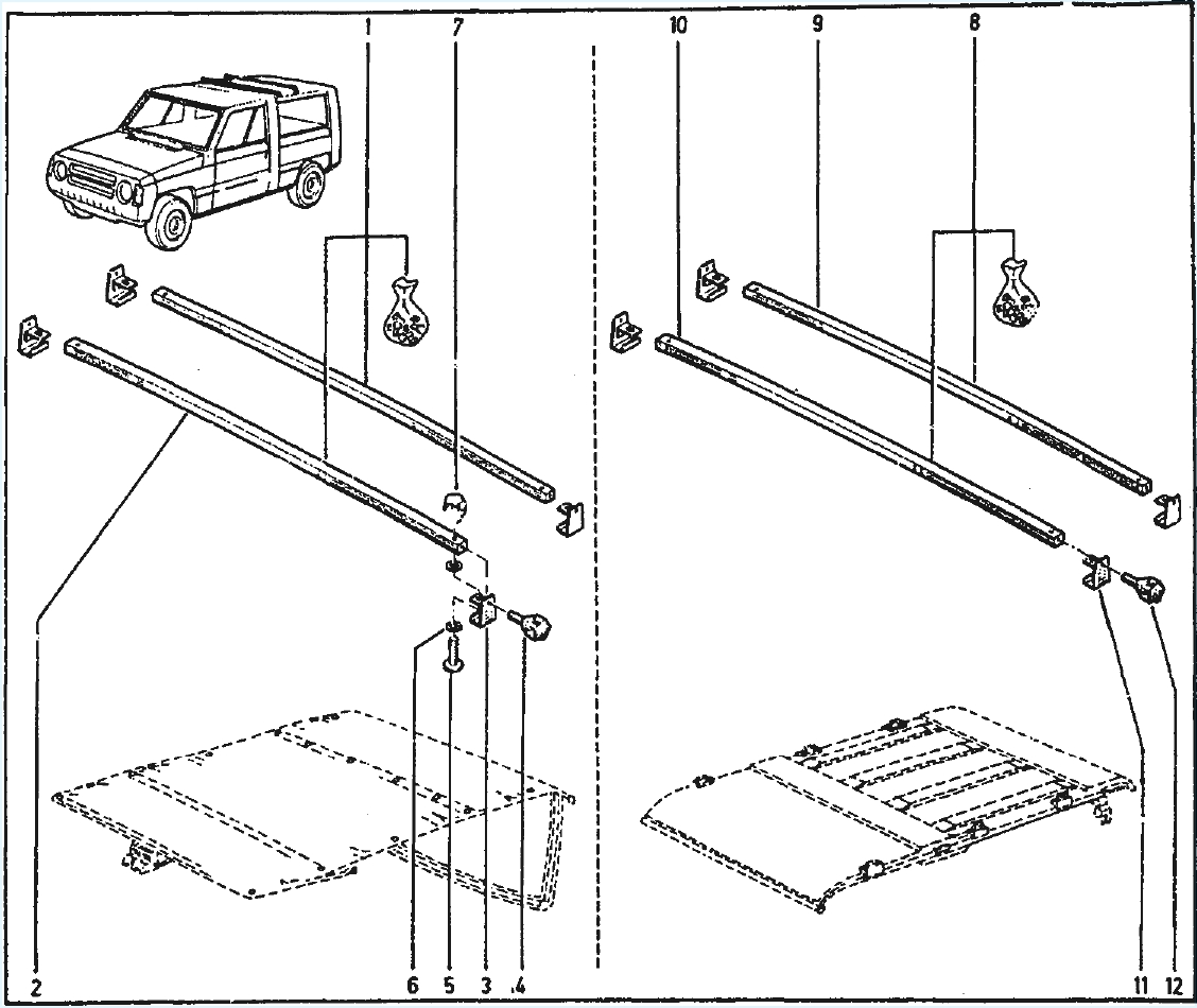 Structure de toit Rodéo 5 5E