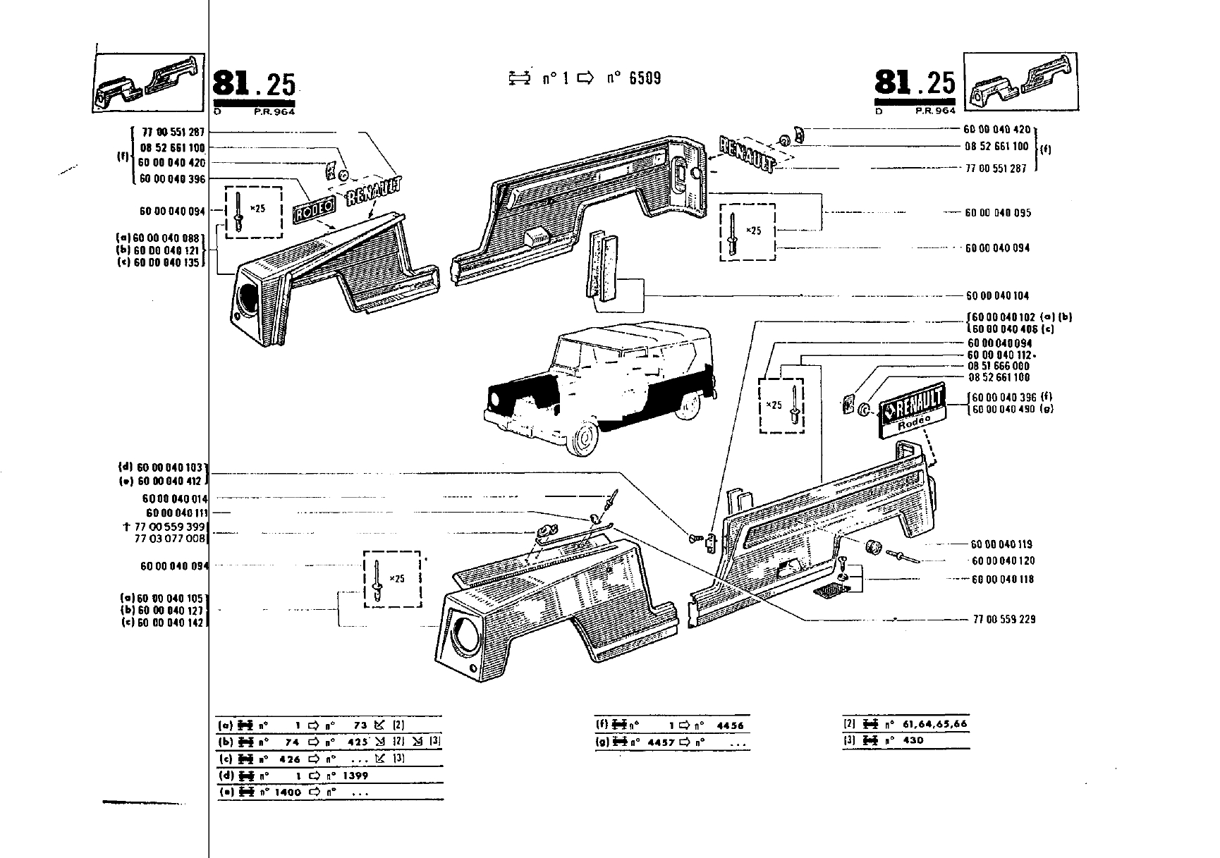 Carrosserie phase 1 Rodéo 4 1A