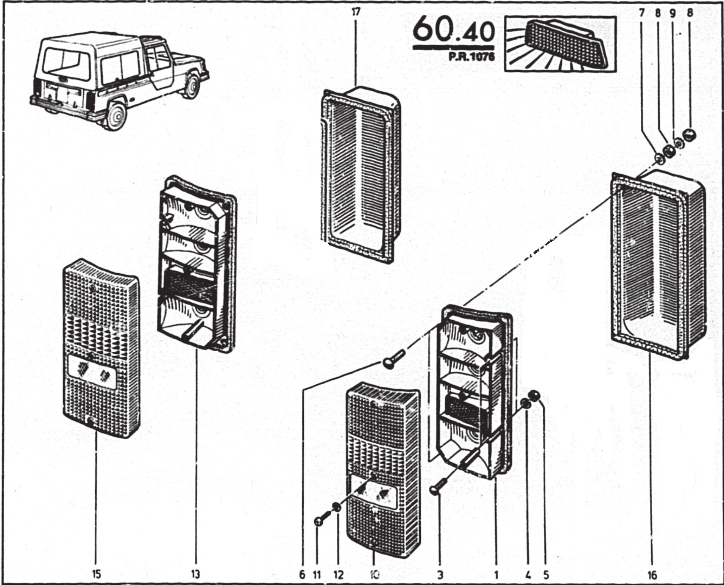 Feux arrière Rodéo 6 4D