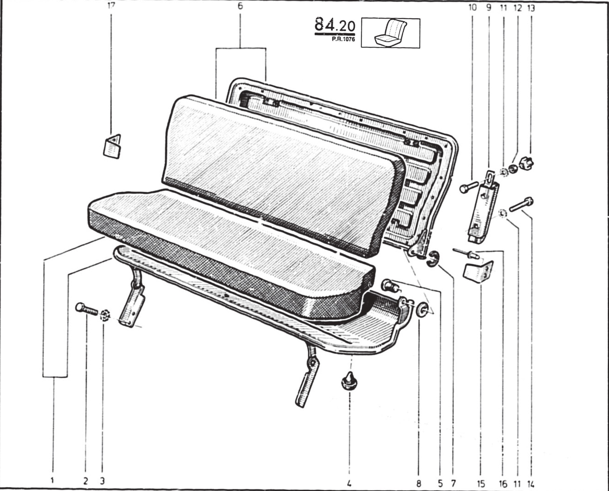 Banquette arrière Rodéo 6 4D